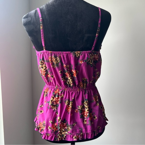 Candie's Vibrant Floral Camisole in Pink - Picture 4 of 9